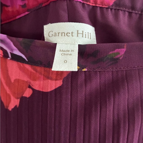 Garnet Hill Pleated Skirt - Purple and Pink Floral - Picture 3 of 4